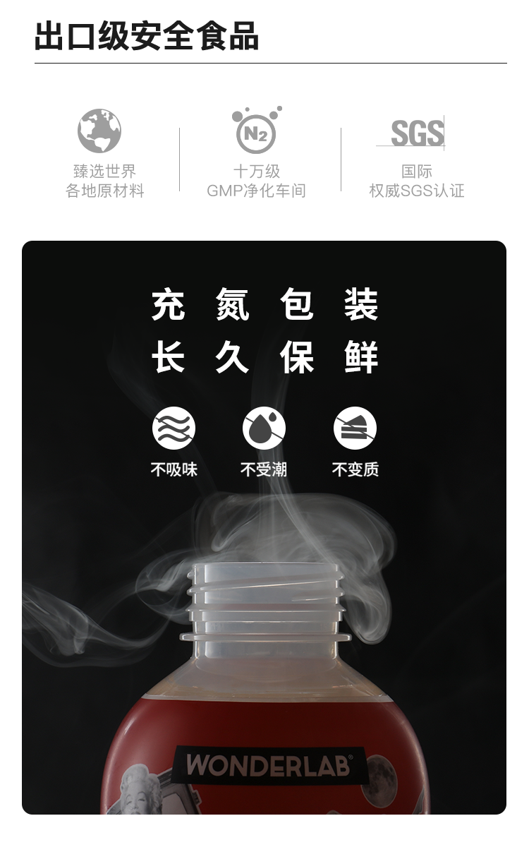 【赠品】Wonderlab代餐奶昔(包括联名喜茶的口味) 75g*6瓶 口味随机