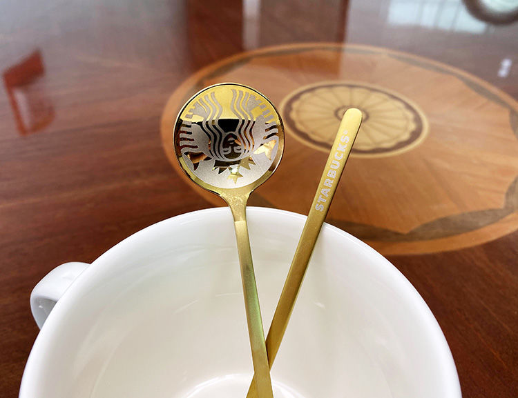 勺子韩式可爱咖啡勺搅拌勺家用长柄304不锈钢女神甜品勺女生礼物玫瑰