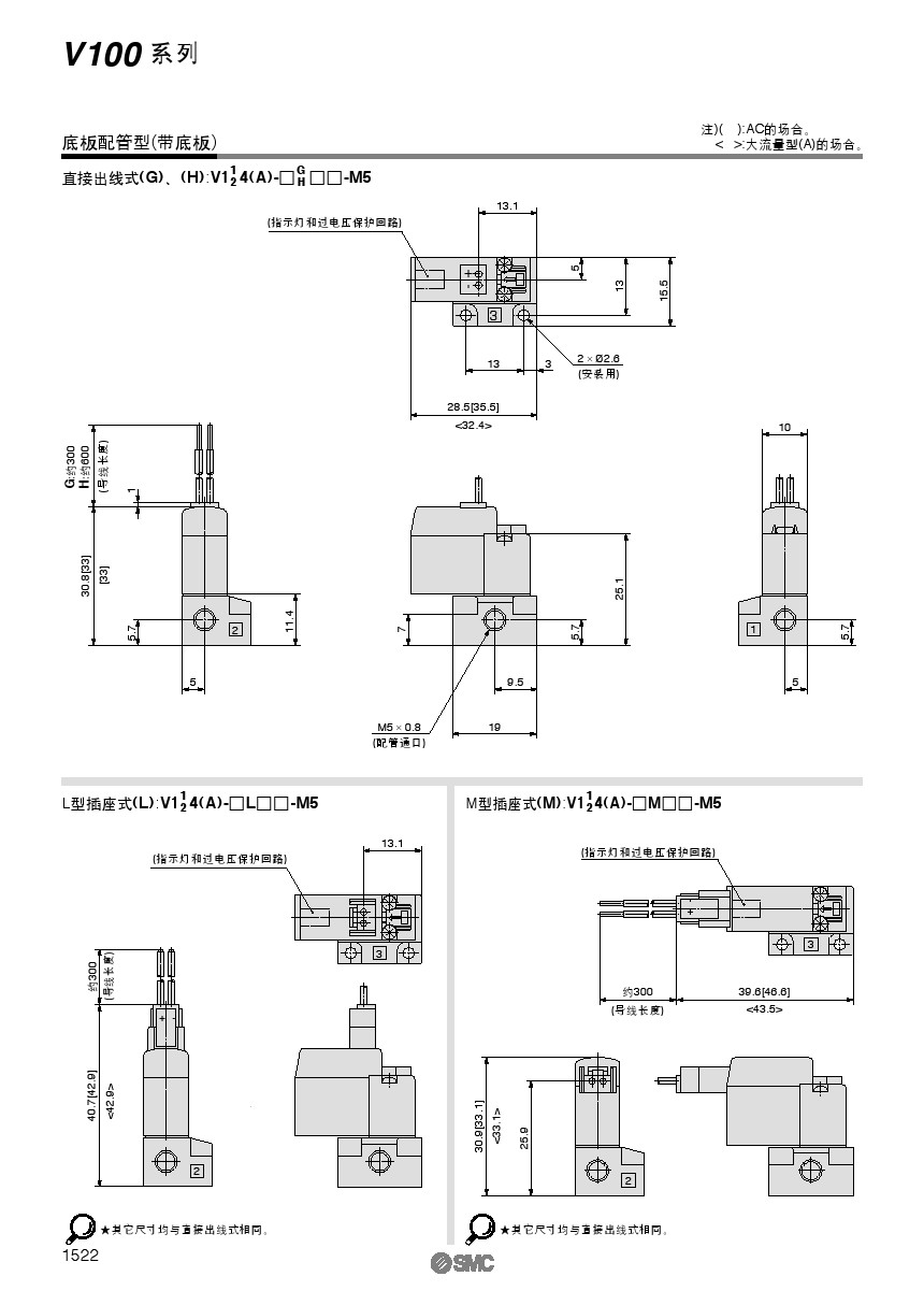 smc电磁阀v114-5l*5lzb*5mz*5lo*5mb*5g*-m5*v114t-5mu*v1 v114-5m
