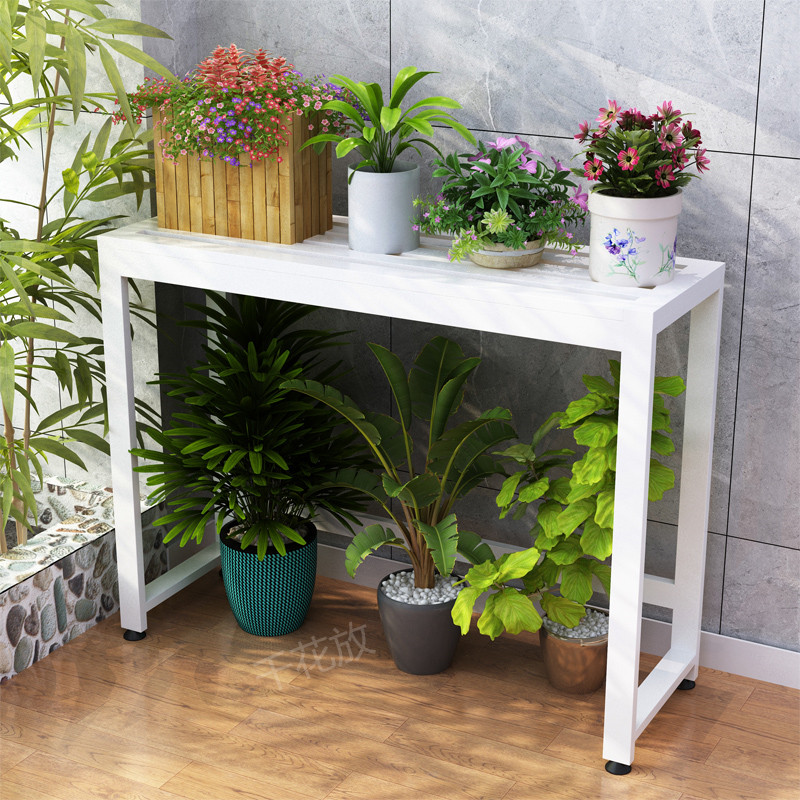 室外盆景架全铁艺空调外机置物架阳台户外庭院花架室外露天盆景展架菜