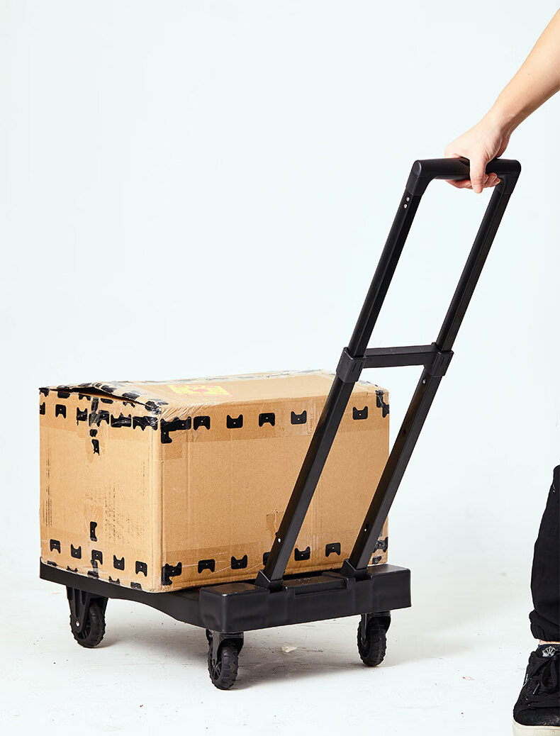 购物拉货神器手拖车行李搬家运便携拉杆车 t01r简易便捷两轮版【图片