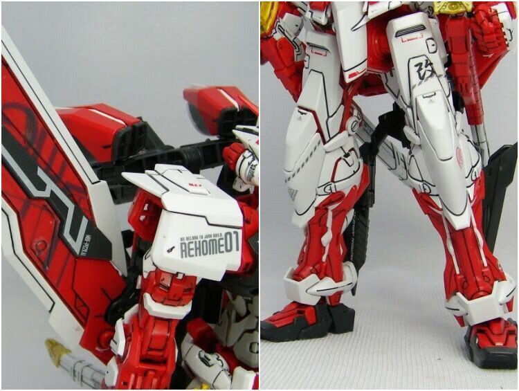 mg高达模型大班6601红异端改红色异端迷惘附特典大班mg红异端水贴金属