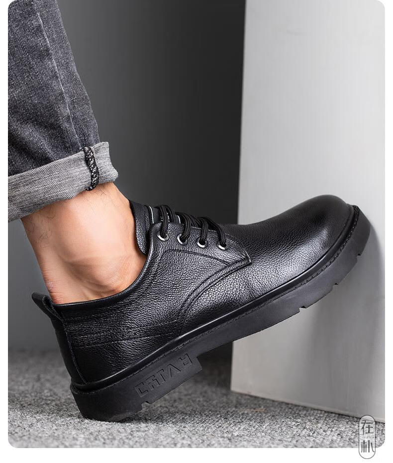 真牛皮劳保鞋男士钢包头防砸防刺穿工地皮鞋四季款轻便耐磨透气防护鞋