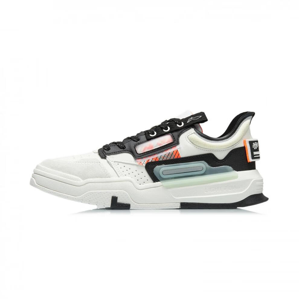 李宁2021新品极客男子系列反光经典休闲鞋微晶灰凝雪灰agcr1192415