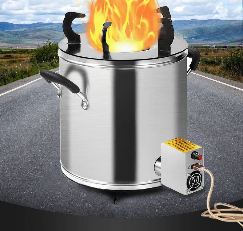 户外小型柴火灶 柴火炉小型家用气化炉农村无烟便携不锈钢柴火灶 出灰