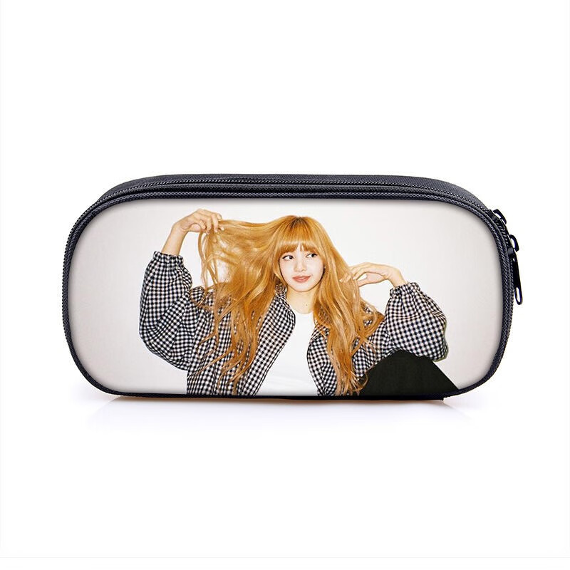blackpink韩国女团笔袋lisa金智秀 智妮应援周边多功能文具袋定制