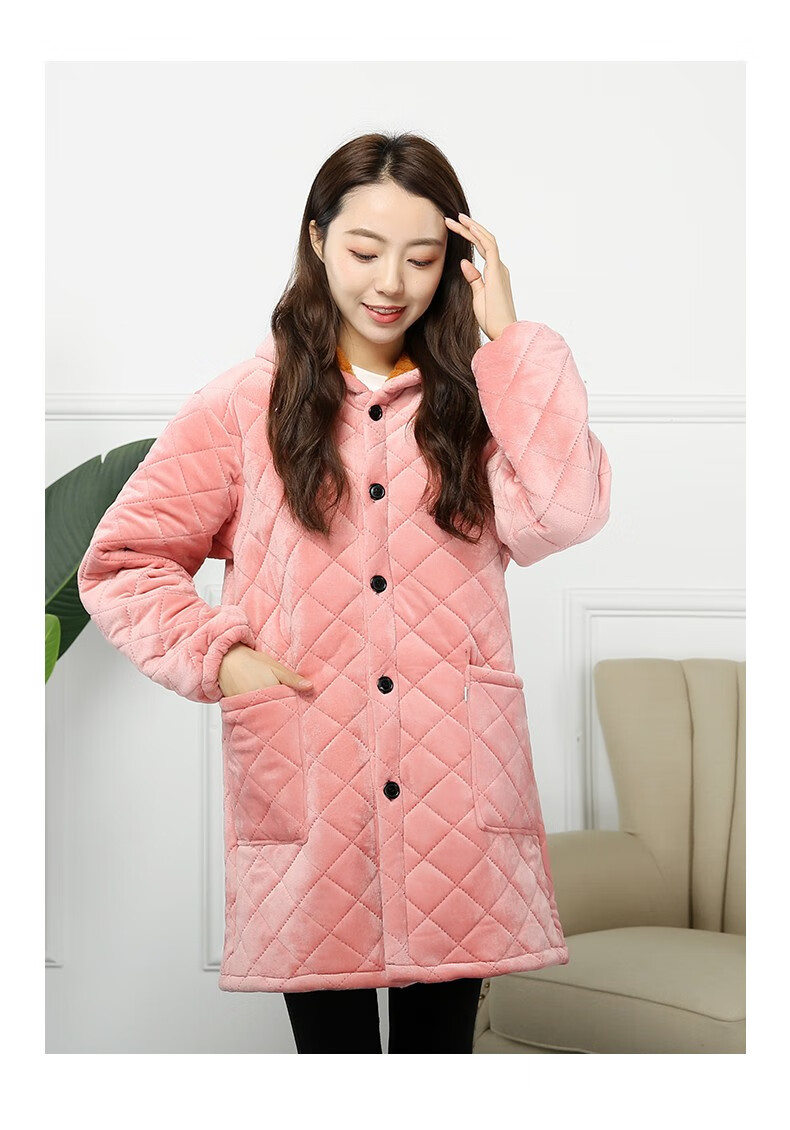 啄木鸟tucano冬季成人加厚加绒加棉保暖罩衣中长款工作服男女围裙水晶