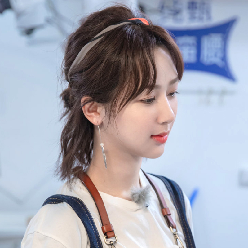 餐厅明星同款发带女绑发绳法式复古丝巾发饰网红小长条头绳发夹赵丽颖