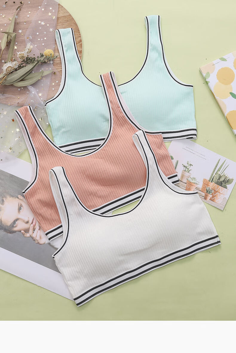 装白白少女文胸二阶段学生背心发育l建议80100斤女孩内衣青春期女孩内