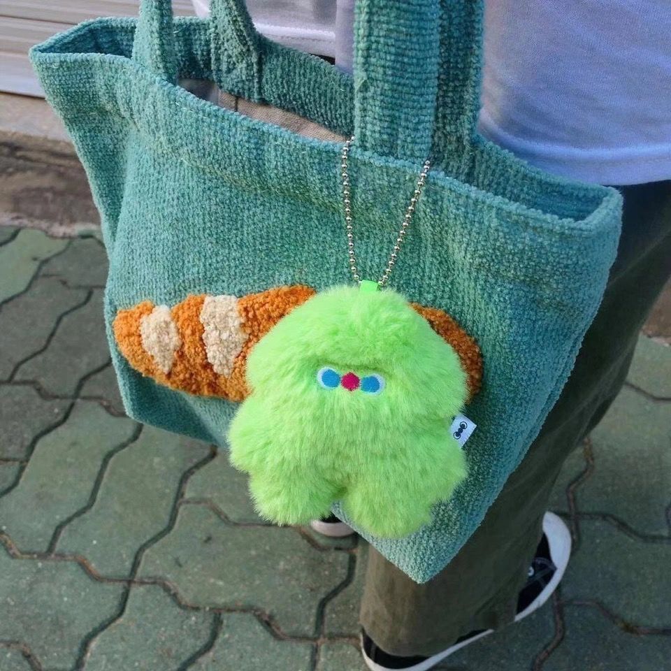 韩国ins同款可爱小怪兽粉笨笨玩偶书包挂件罗渽民同款毛绒钥匙扣 小粉