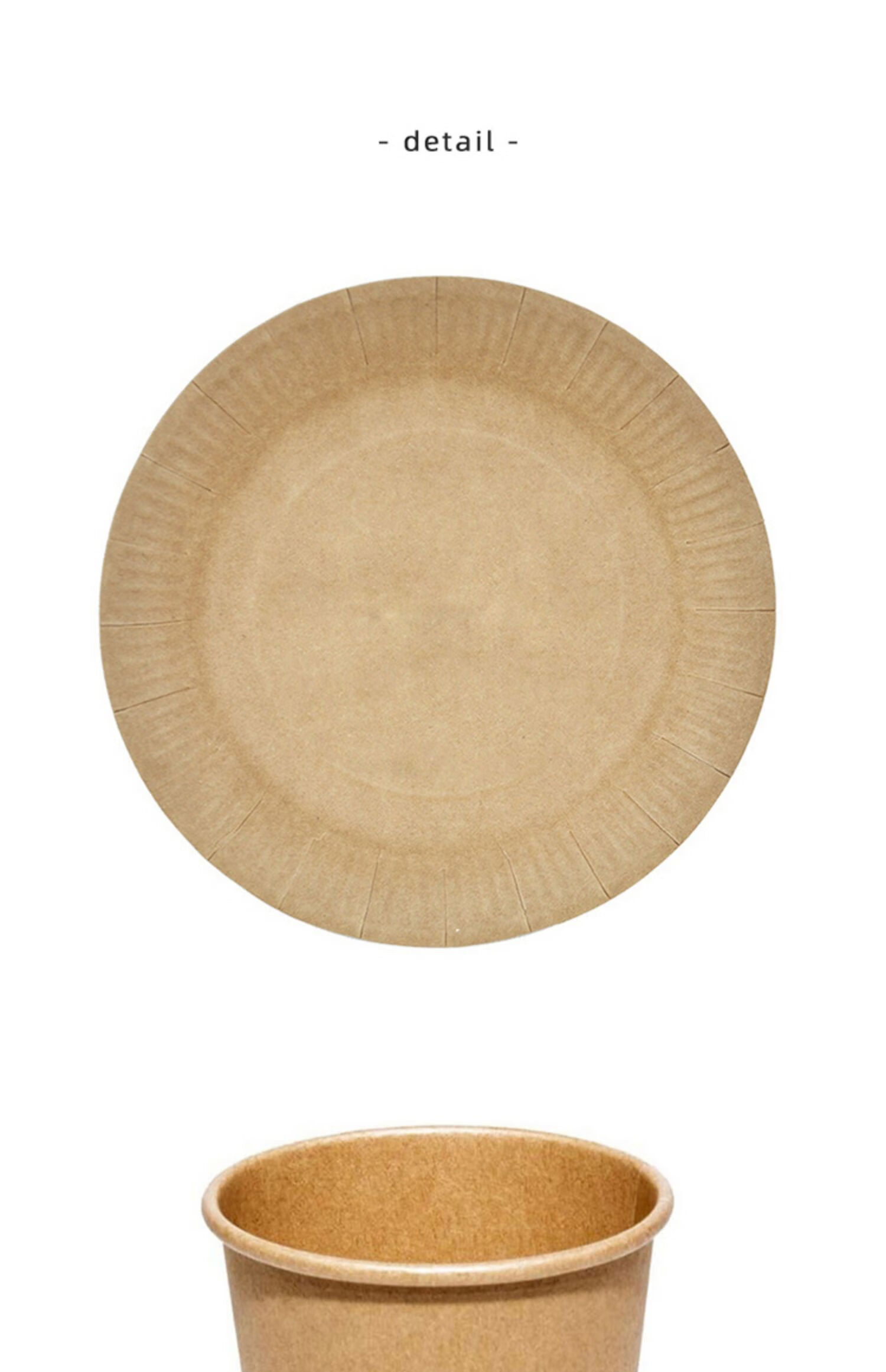 网红野餐牛皮纸餐盘可降解纸盘一次性圆盘子餐具户外露营用品套装