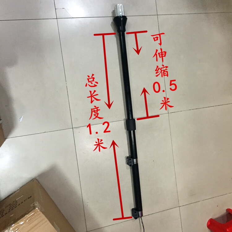 摩托車警示燈電動車摩托車巡查安保伸縮後杆燈巡邏車警燈摩托車紅藍爆