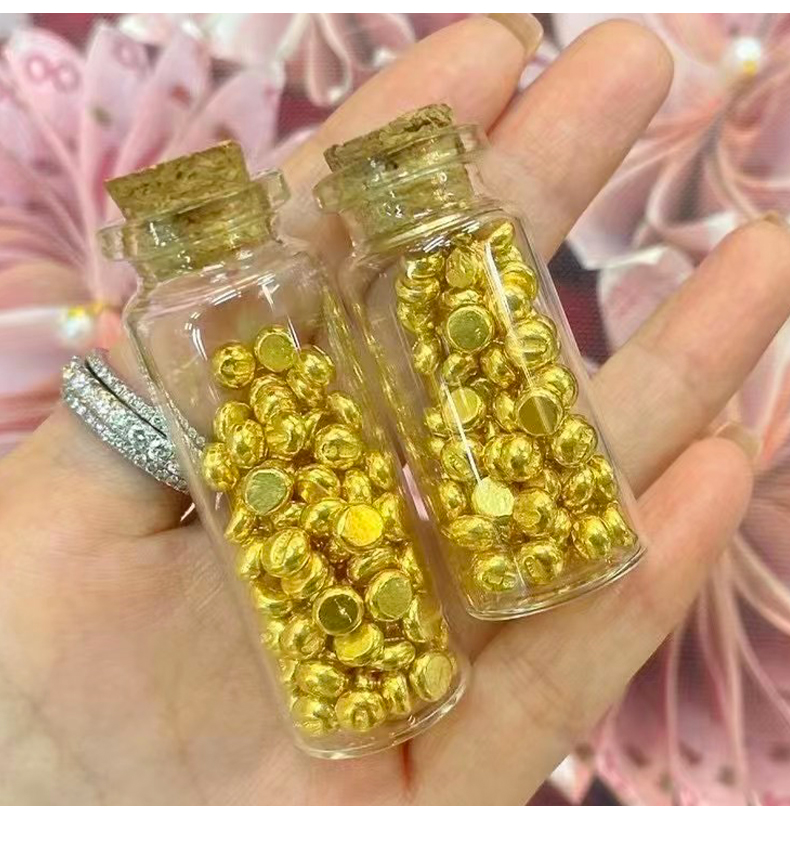 茱丽尔 足金au9999黄金金料金豆子小金豆一克大米金豆豆实心投资收藏