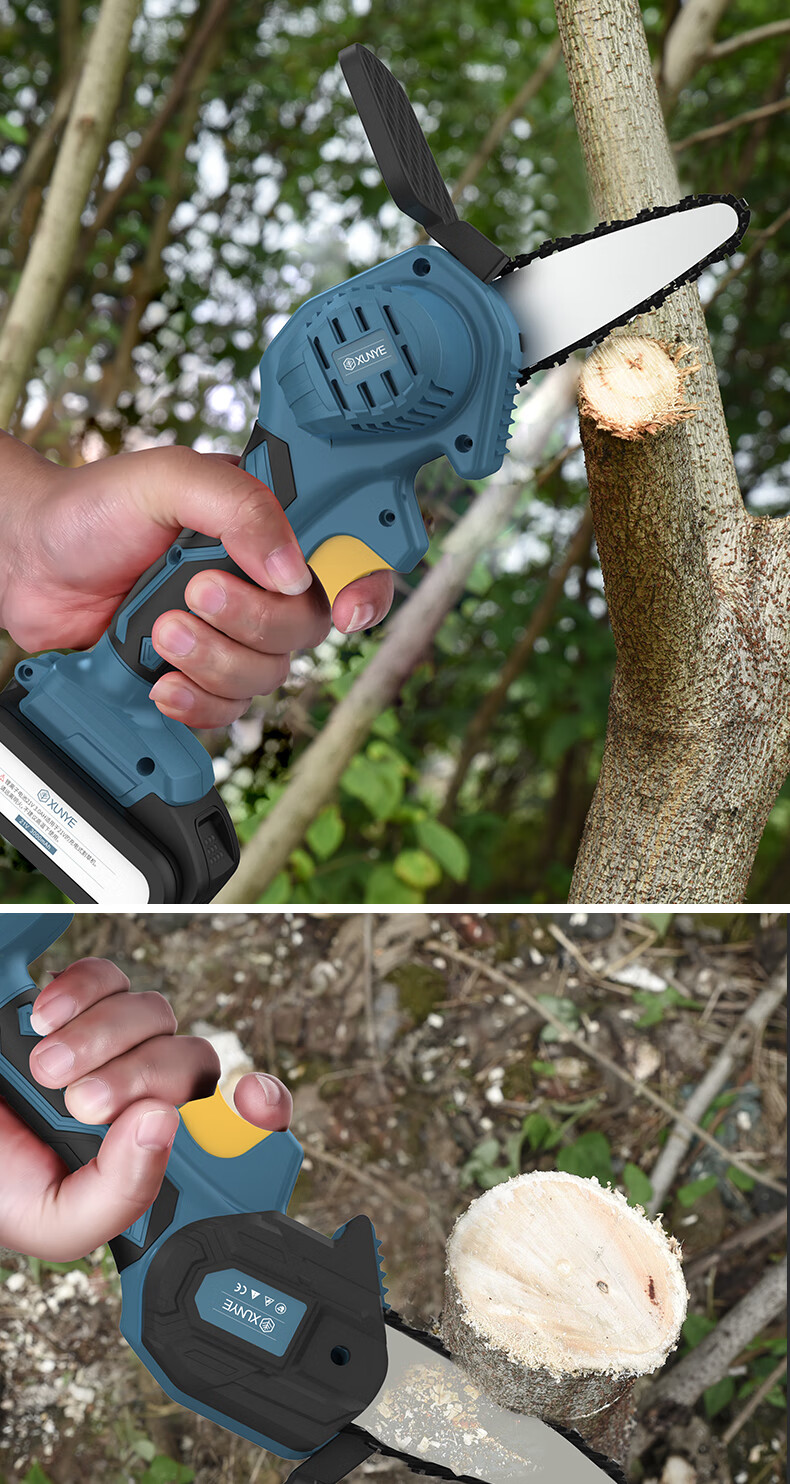 寻叶德国进口充电式单手电锯小型家用电链锯花园修枝锯子迷你手持 4