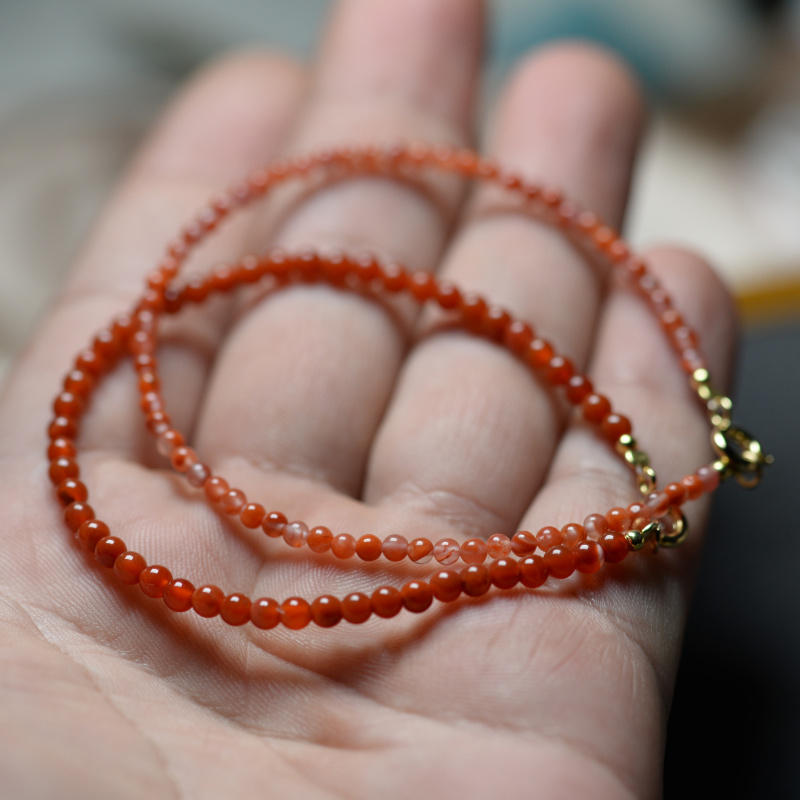 恋江南520礼物南红玛瑙手串宝山冰种飘花南红3mm2.