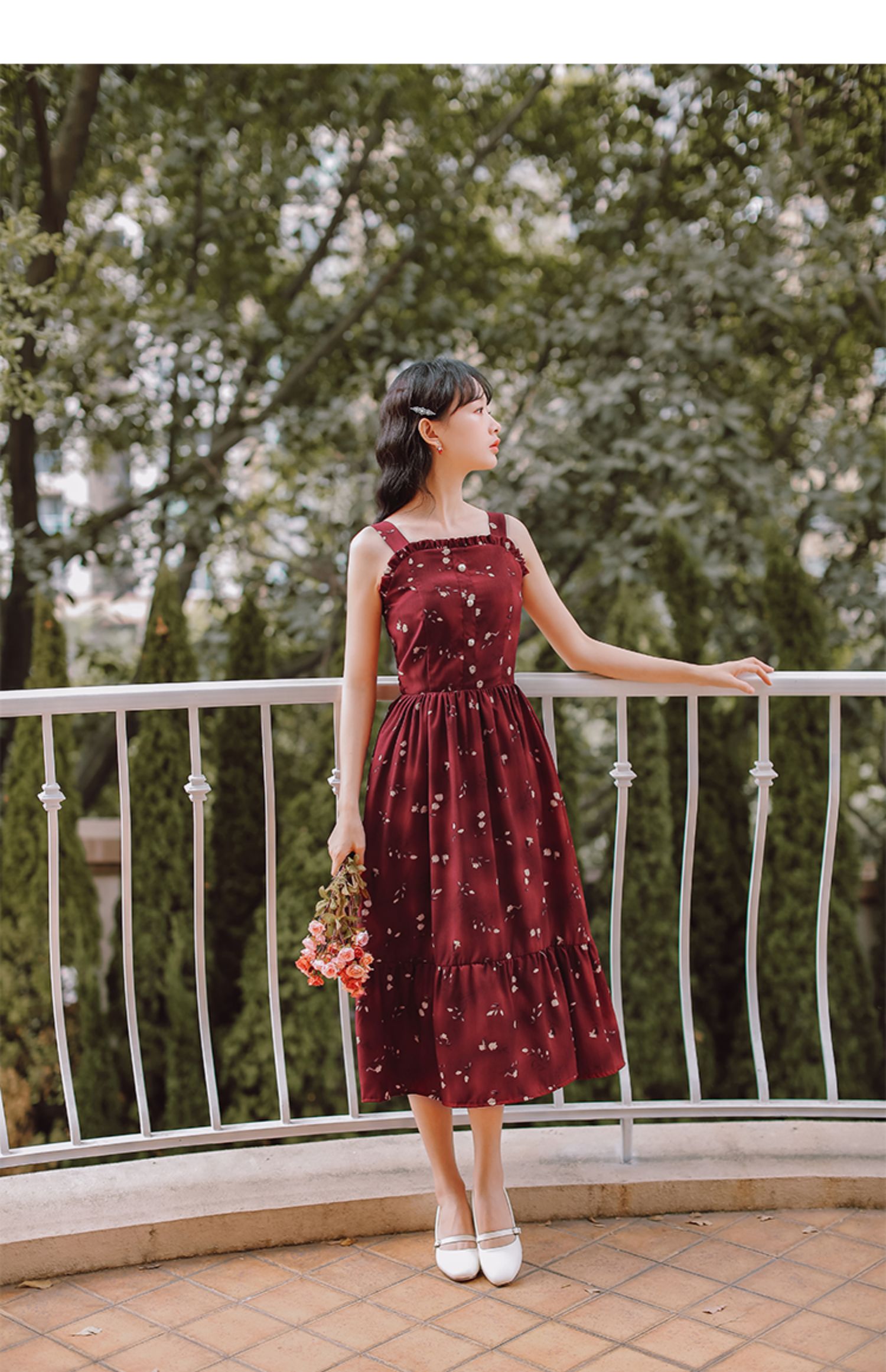 雅鹿女装新品2021新款夏季裙子仙女超仙森系碎花连衣裙女吊带背带法式