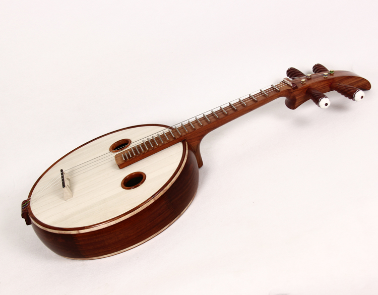 中阮乐器红花梨木贝雕中阮尼龙品初学演奏直头中阮鸡翅