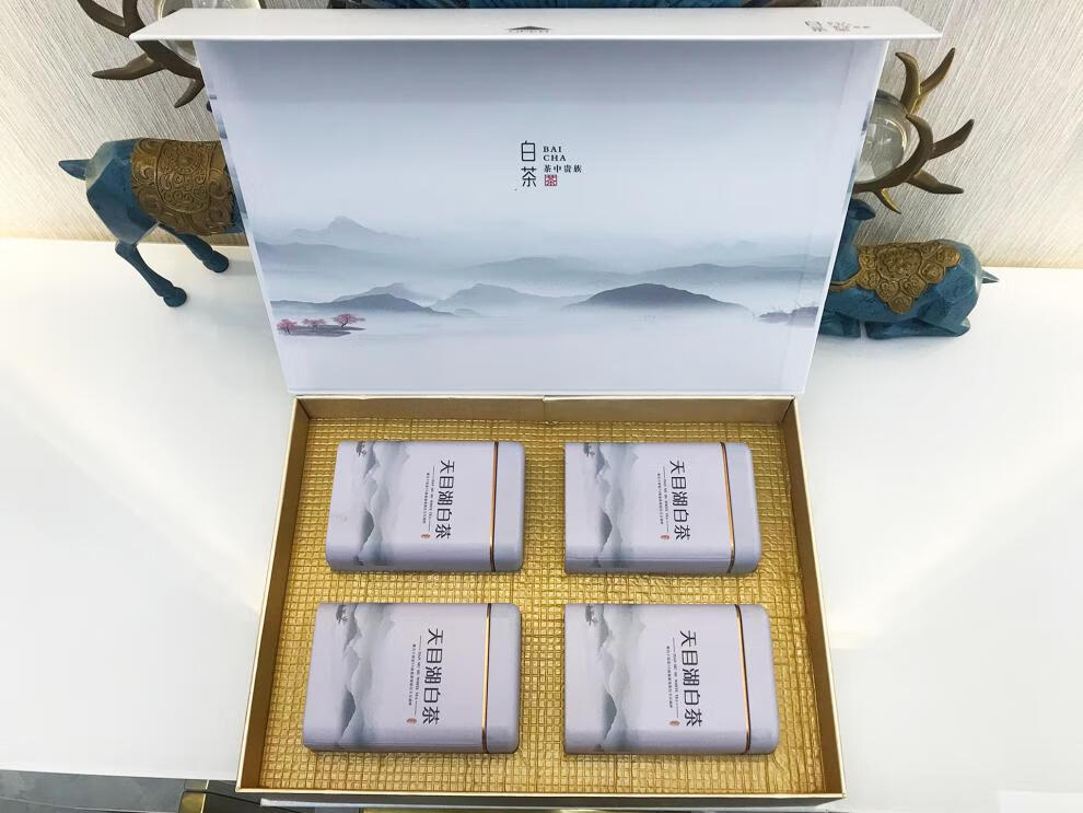 天赐盛茗2021年新茶溧阳特产明前特级天目湖白茶220g礼盒装过节送礼