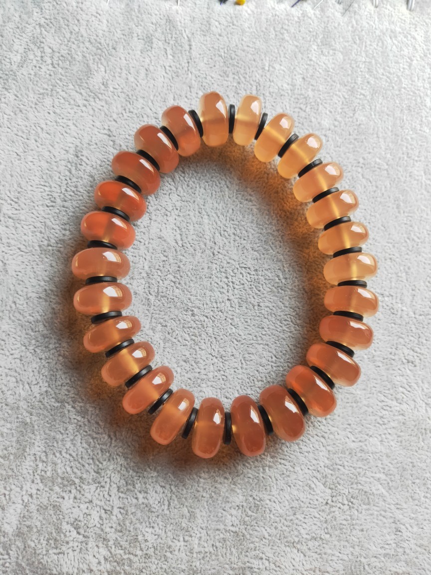 手工制作青鱼石手串 手持文玩手链佳原创品保真定制 手串20颗珠子