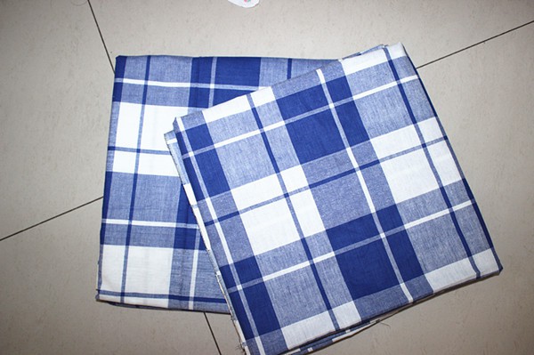 全棉床单单件大学生1米单人床褥子单学校蓝白格子棉布床单 普通纯棉