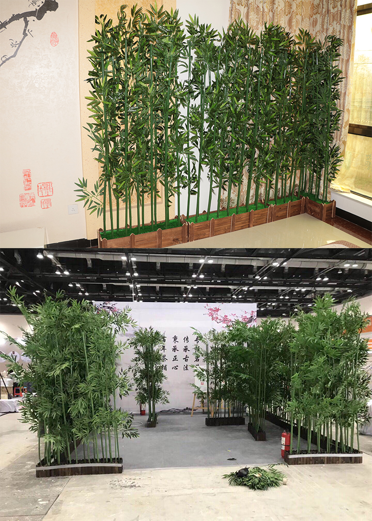 仿真竹子塑料假竹子植物景觀竹酒店內裝飾造景客廳隔斷屏風牆假竹子