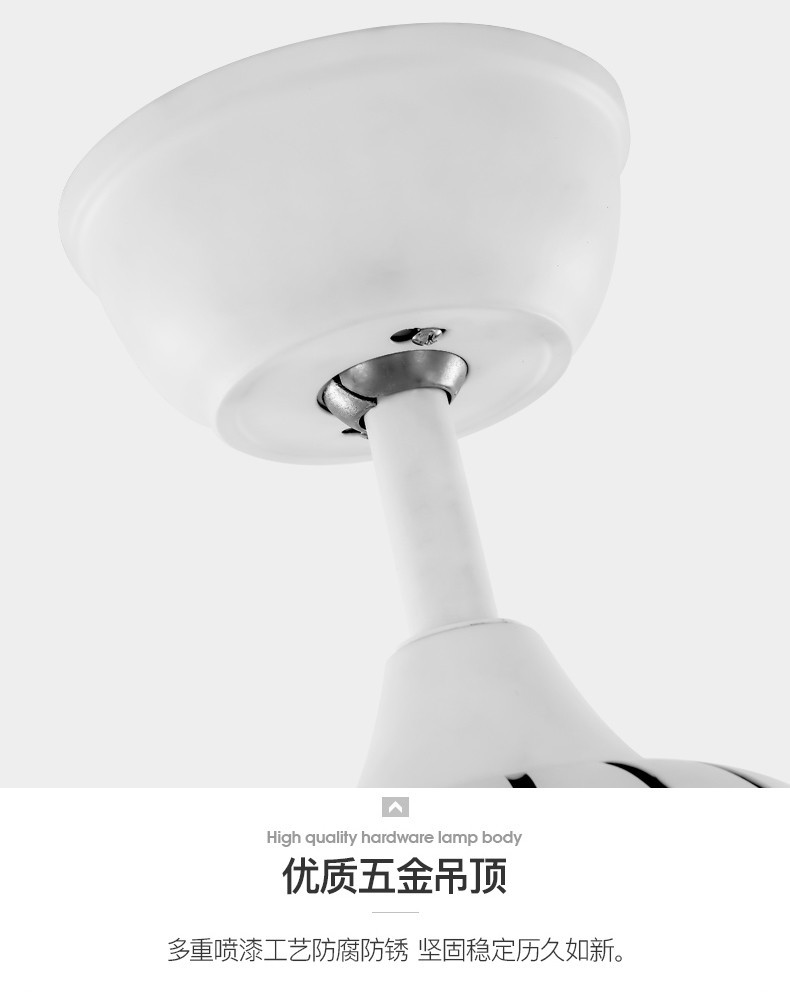 家用客厅餐厅卧室隐形吸顶一体电扇吊灯mi 9018 变频灰色-42寸变光