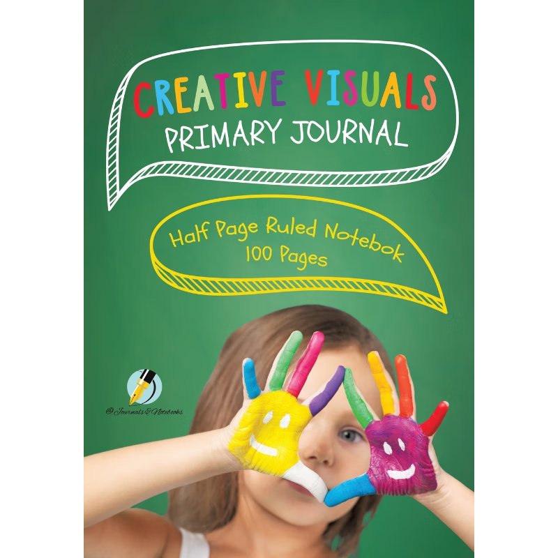 按需印刷Creative Visuals Primary Journal Half Page Ruled Notebook 100 Pages[9781541966079]