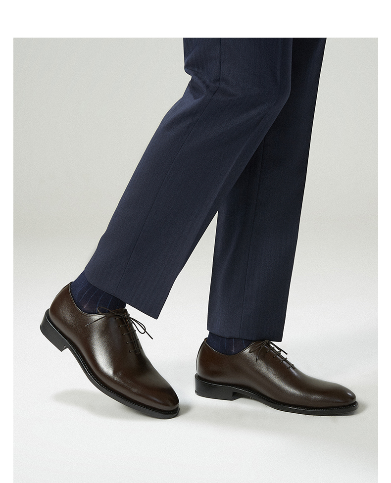 truffaut手工固特异整张皮商务正装英伦风皮鞋真皮牛津鞋男舒适透气夏