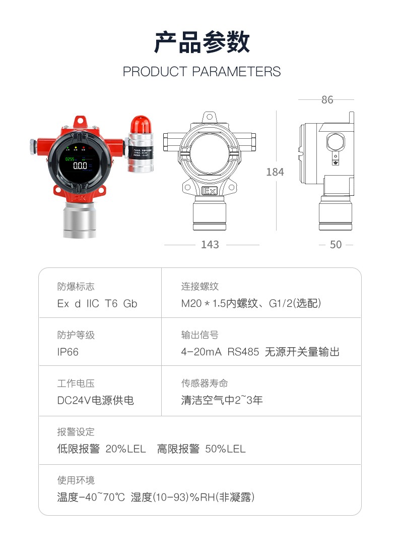 氣體噴漆房一氧化碳油漆氨氣酒精丙烷甲烷瓦斯洩露探測檢測儀rttpp1