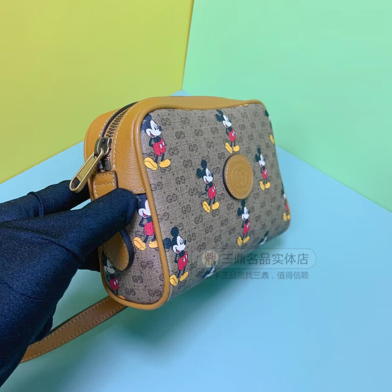 【二手95新】古驰(gucci)米奇联名款单肩斜挎包602536【图片 价格