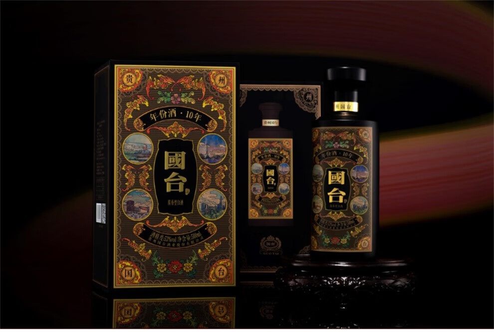 国台酒 年份酒 国台黑金十年/10年 53度酱香型白酒 500ml*6整箱【行情