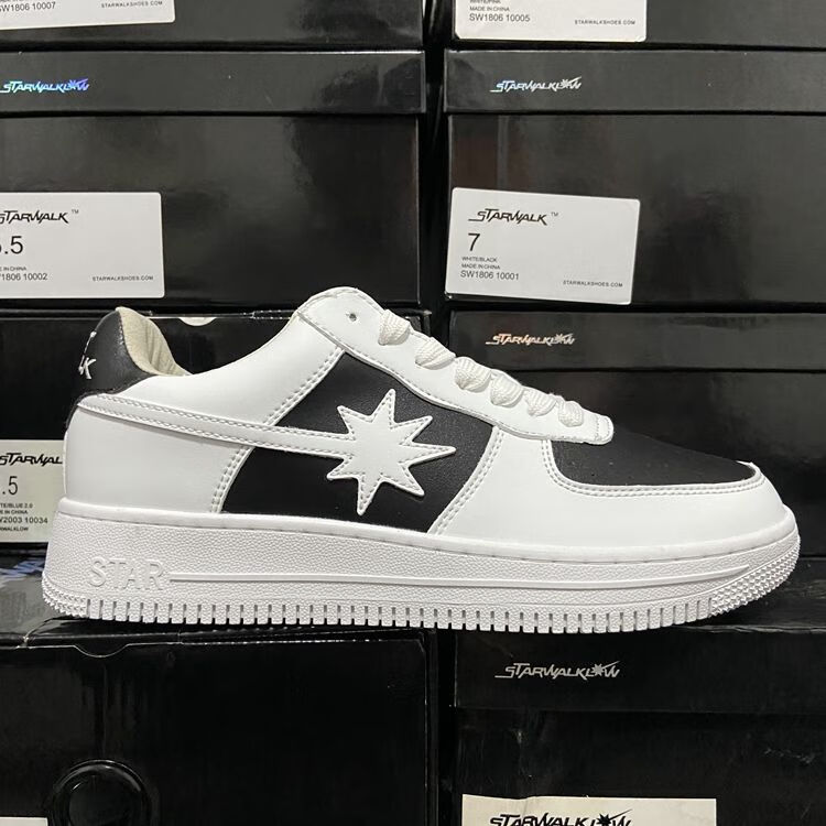 starwalk 白蓝星巨龙babyblue休闲潮流男女滑板鞋运动鞋休闲板鞋 纯白