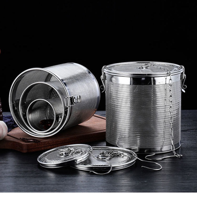 香料调料盒火锅过滤网盒不锈钢调味球304冲孔8x9cm12毫米孔约装花椒80