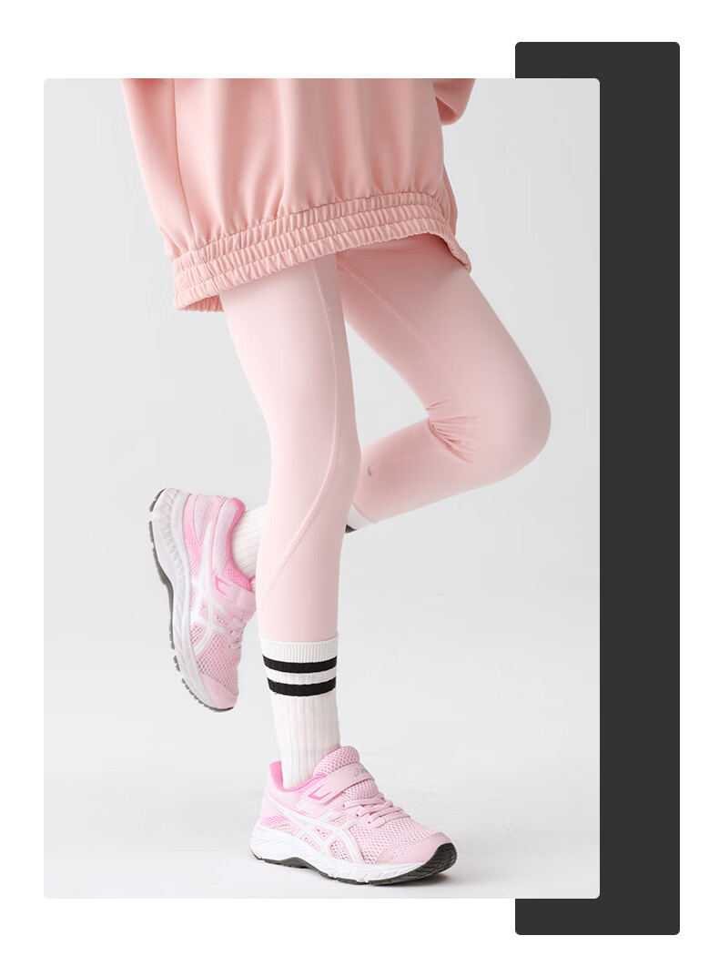 asics亚瑟士22春季新品儿童运动紧身裤女童打底裤瑜伽裤38天蓝色150cm