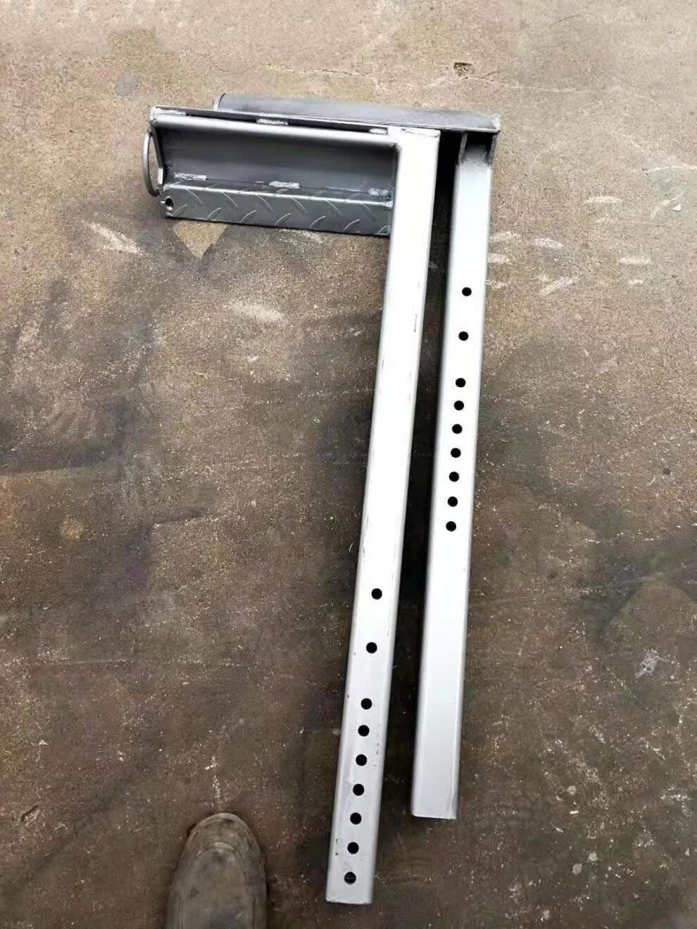 程力一拖二清障车配件救援车拖车拖叉七字钩叉l型抱胎臂后托臂叉左边