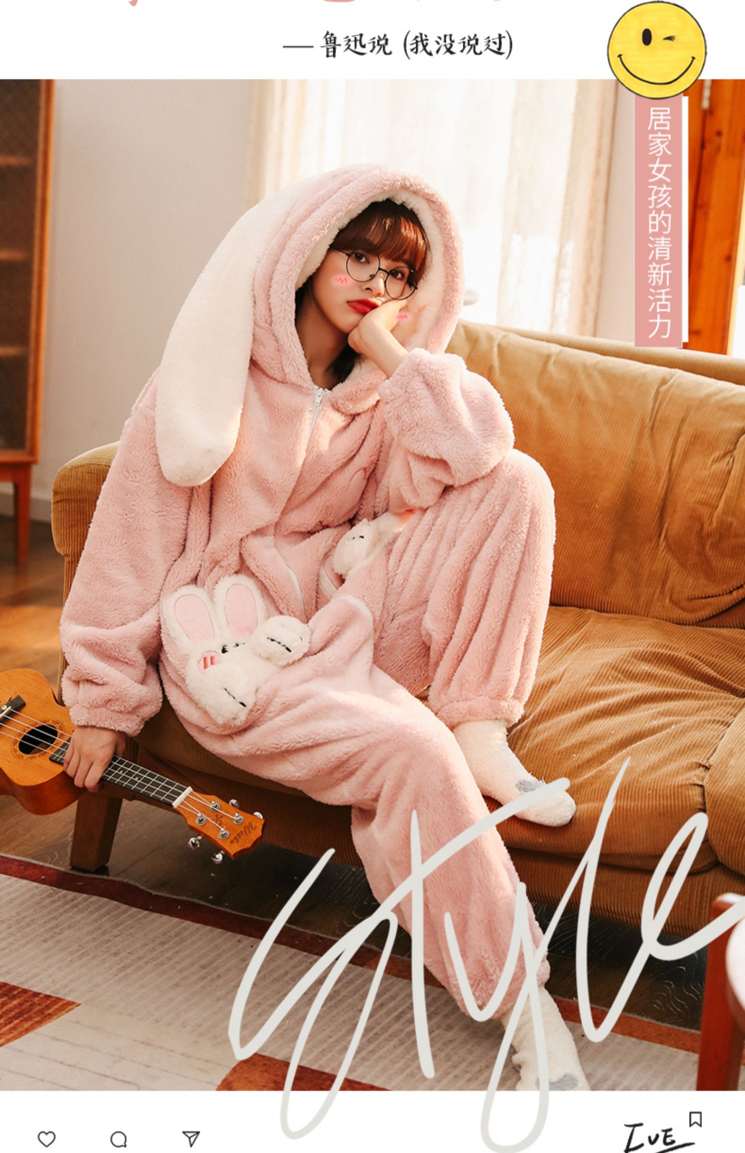 【防踢被子】南极人秋冬新款连体珊瑚绒睡衣女加厚加绒韩版可爱法兰绒