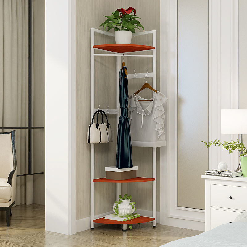 定制卧室转角衣帽架三角衣架落地墙角挂衣架三角卧室置物架室内挂衣架