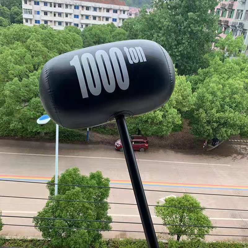 充气锤子pvc黑色千吨锤小号充气不倒翁玩具彩色皮锤卡通榔头批发 大号