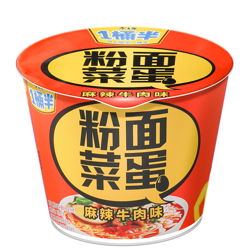 今麦郎1桶半粉面菜蛋12桶装整箱方便粉丝泡面卤蛋懒人速食宵夜粉丝