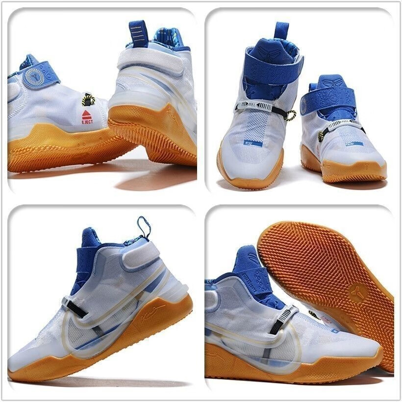 高版本纯原12代全nxtfastfitad白彩虹高帮缓震篮球鞋 科比12 蓝色英雄