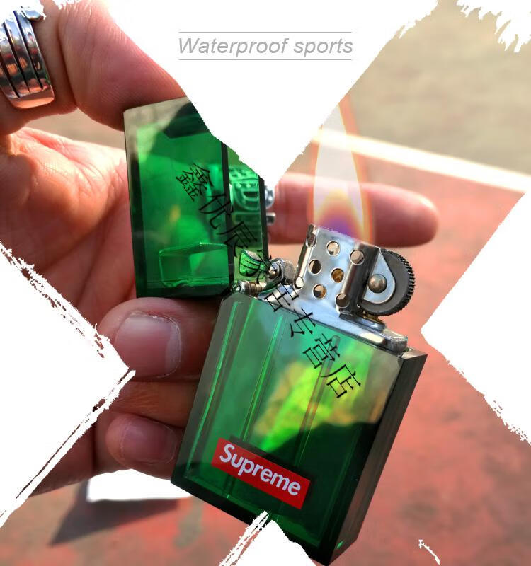 油仓透明煤油打火机ins潮牌sup创意个性透明男士tsubota联名火机19fw