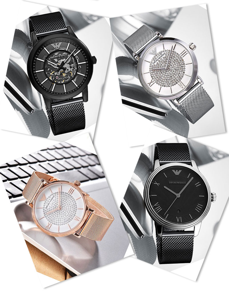 keshegans阿玛尼表带钢带男女摩天轮满天星表链ar1925192619081909