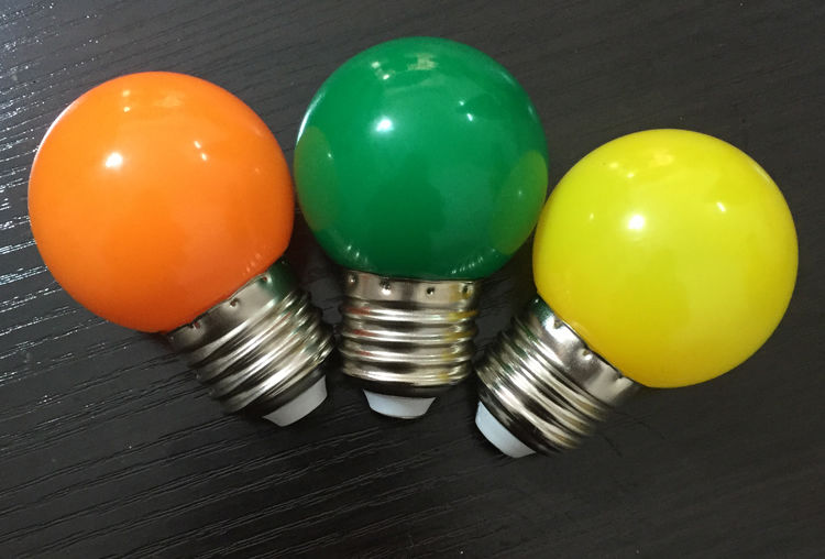 led节能灯泡e27螺口小彩泡圆形装饰性七彩光源圣诞节日彩色照明灯3w