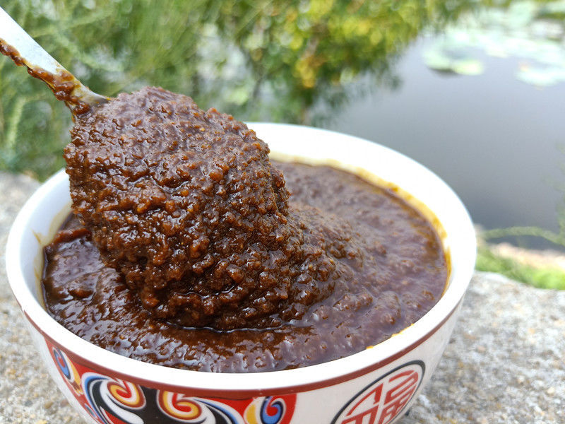 农家麦酱麦子酱纯晒酱辣麦酱原味麦子酱咸酱450克瓶5斤袋微辣450克瓶