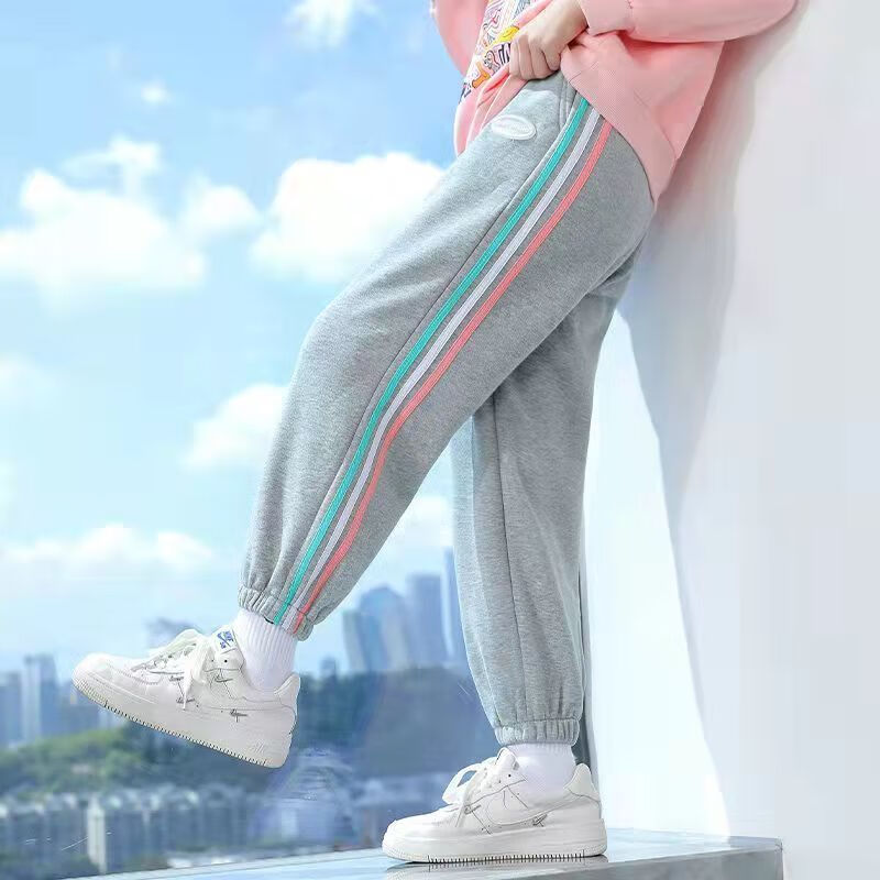 裤子12一15岁长裤初中学生加厚女童裤子春秋装2022新款女孩棉裤一体