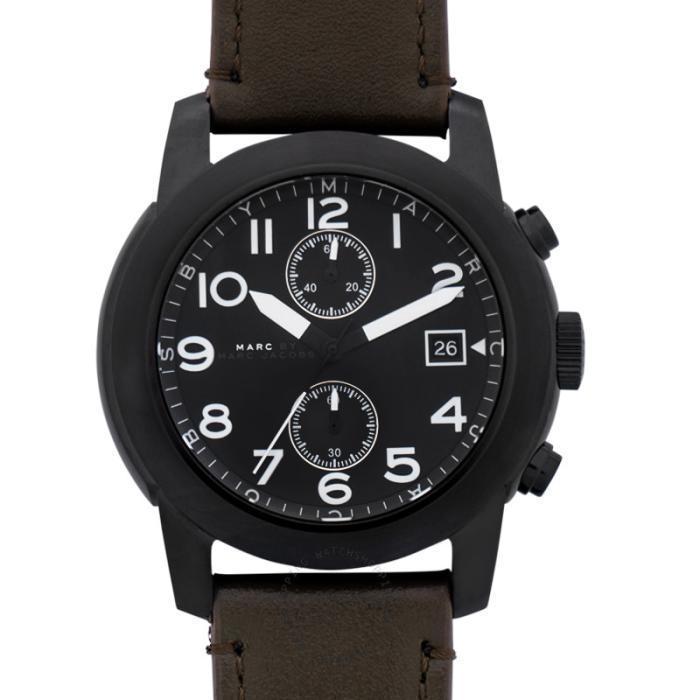 marcjacobs男士石英手表腕表表盘46mm时尚经典款黑色运动风手表mbm