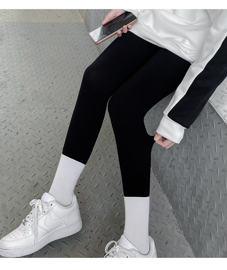 啦啦酱jk搭配jk制服的不透肉黑色连裤袜冬加绒加厚保暖打底袜120d无绒