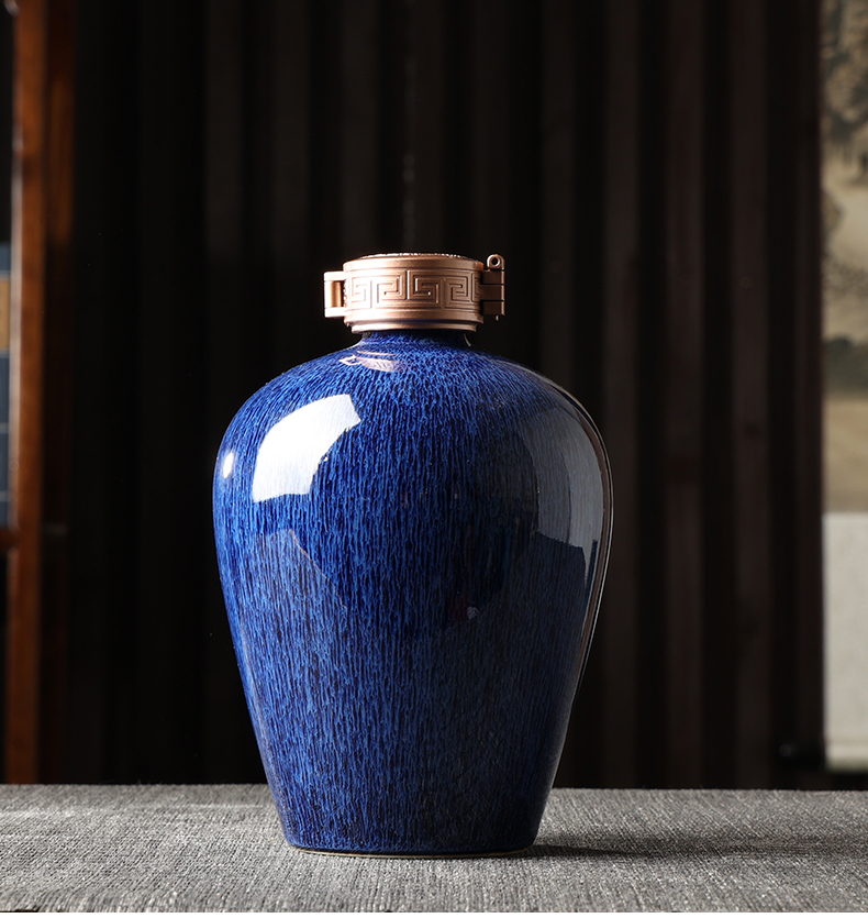 宝福祥陶瓷酒瓶景德镇酒坛子一斤酒瓶空瓶酒壶窖藏密封空瓶白酒瓶家用