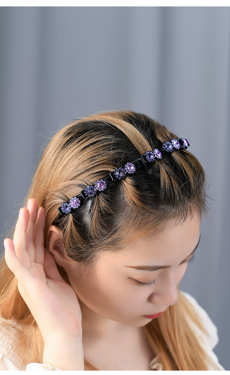 左欧编发发箍女士夏天夹子头箍发夹女头发固定发卡刘海头饰网红碎发