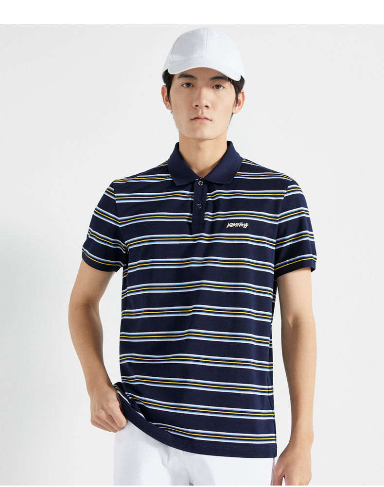 【a】【专柜同款】劲霸短袖2021春夏新品丝光棉polo领t恤衫vtbg2779